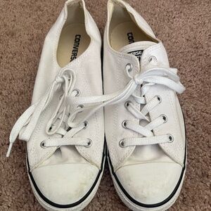 White women’s low top converse sneakers
